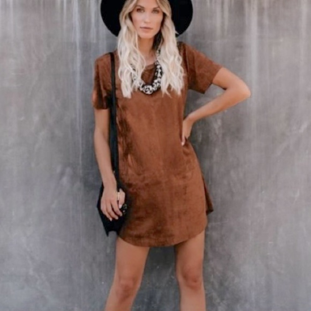 Vici Collection Kacie Suede Shift Dress